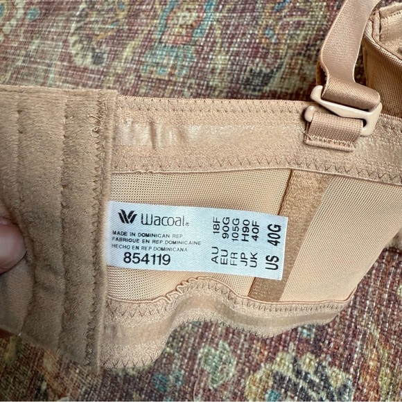 Wacoal 854119 Red Carpet Strapless Underwire Bra 40G NWT - Picture 9 of 11